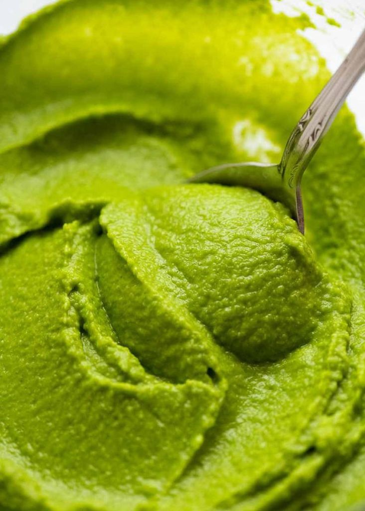 green peas puree