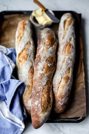 Traditional french baguette