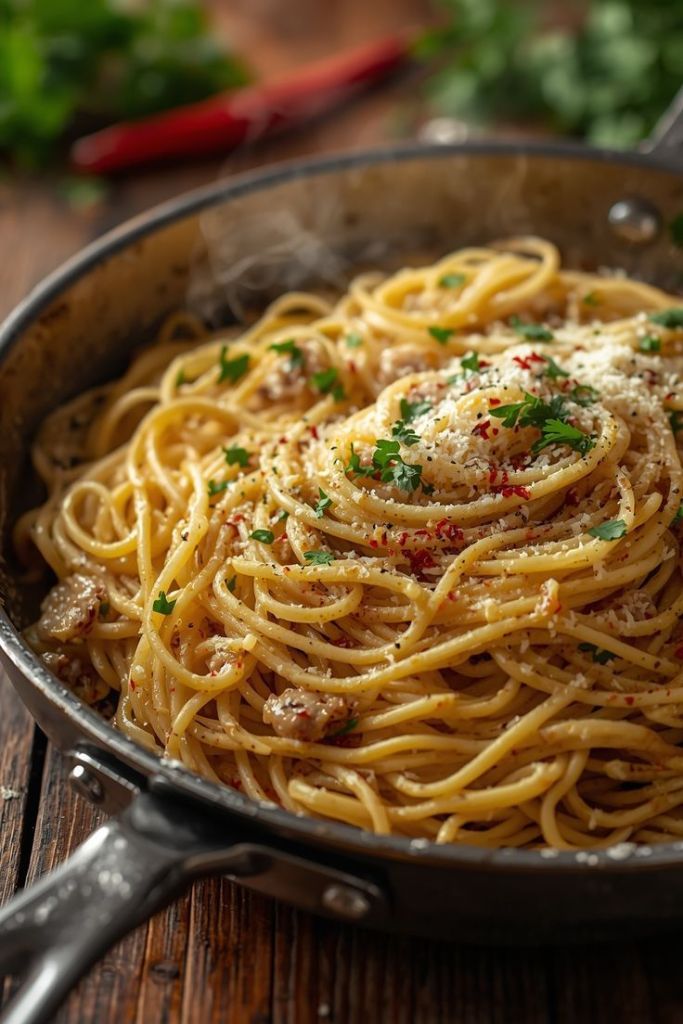 Spaghetti aglio e olio recipe