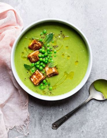 green peas soup